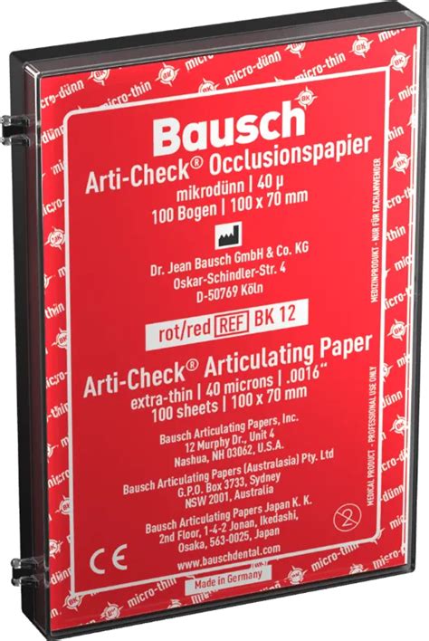 Buy Bausch Arti-Check Articulating Papers Micro Thin - 40µ Microns ...