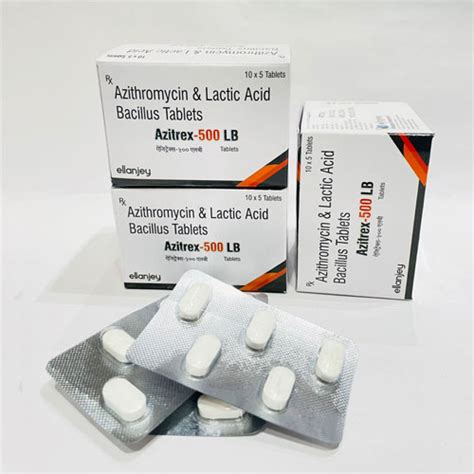 AZITREX 500 LB Tablets Ellanjey Lifesciences