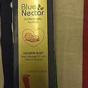 Buy Blue Nectar Ayurvedic Baby Massage Oil with Organic Ghee, Almond ...