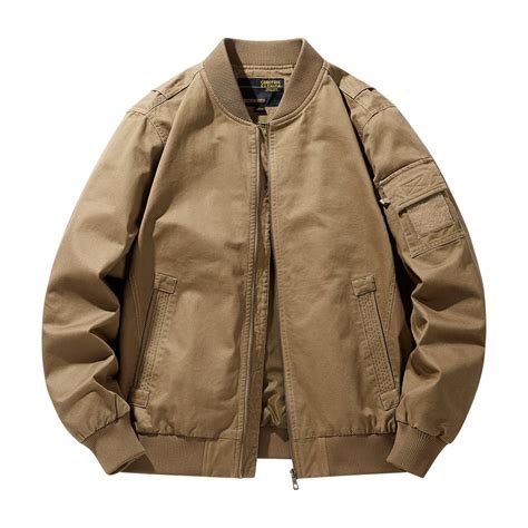 RYDCOT Men's Jacket Casual Lightweight Bomber Jacket Windbreaker ...