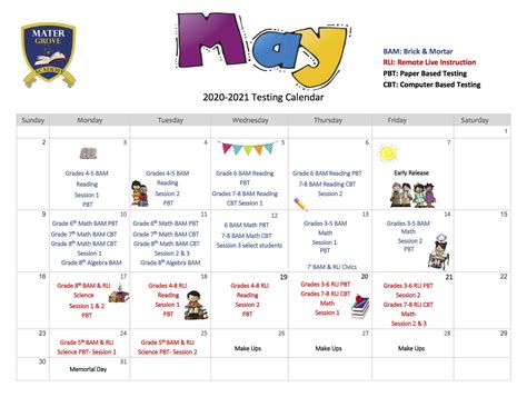 Mater Academy Calendar - Printable And Enjoyable Learning