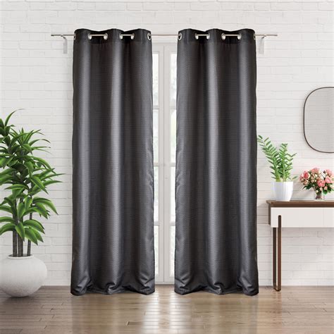 Buy Sierra Set of 2 Jacquard Light Filtering Door Curtains from Home ...