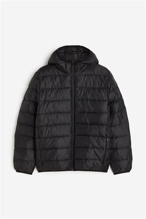 Lightweight puffer jacket - Black - Men | H&M IN