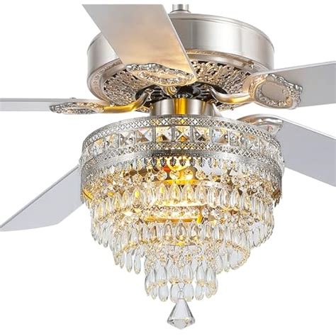 Asyko Crystal Ceiling Fan Fandelier with Lights and India | Ubuy