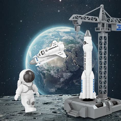 3D Spaceship Launch Pad Model Simulation Exploration Space Shuttle Toy ...