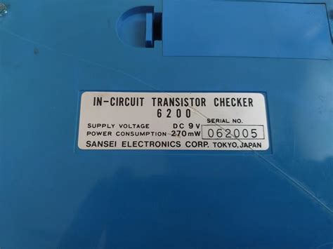Sansei Electronics In-circuit Transistor Checker 9Vdc – Aeliya Marine Tech
