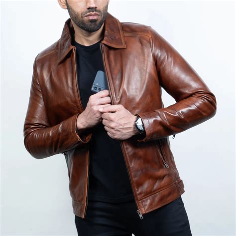 Men's Leather Jacket | Dark Brown | Raptor jacket by Devoted