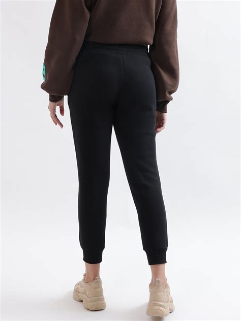 True Religion Women Black Solid Regular Fit Sweatpant – Sweatpant for ...