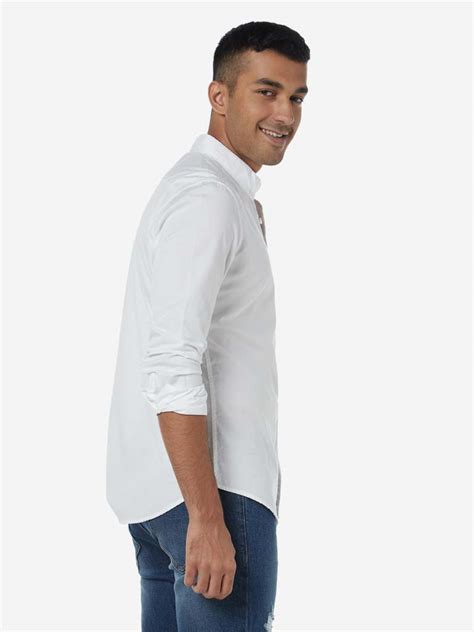 Buy Nuon White Pure Cotton Slim Fit Shirt from Westside