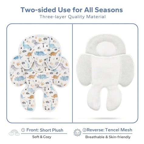 Lilbestie Infant Car Seat Insert, 2-In-1 Detachable Mesh Baby Carseat ...