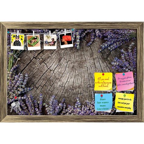 ArtzFolio Lavender Flower Bunch On Wood D2 | Bulletin Board Notice Pin ...