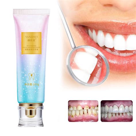 Qaailabf Peach Whitening Toothpaste 100g - Intensive Stain Removal, Fresh Breath, Natural ...
