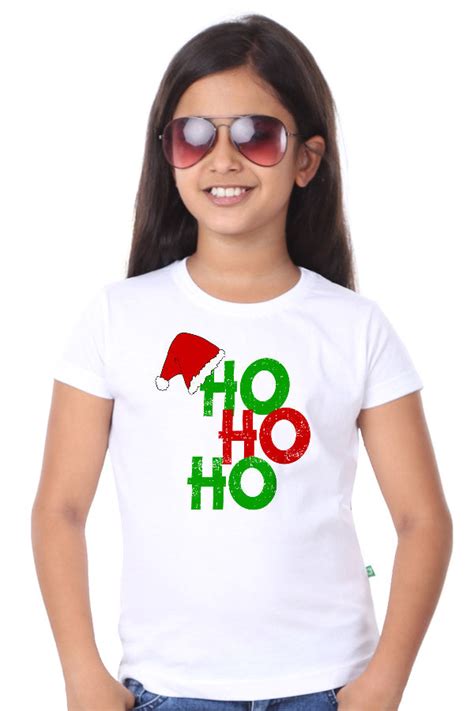 Ho Ho Ho Santa Caps Dad & Daughter Tshirt - BonOrganik