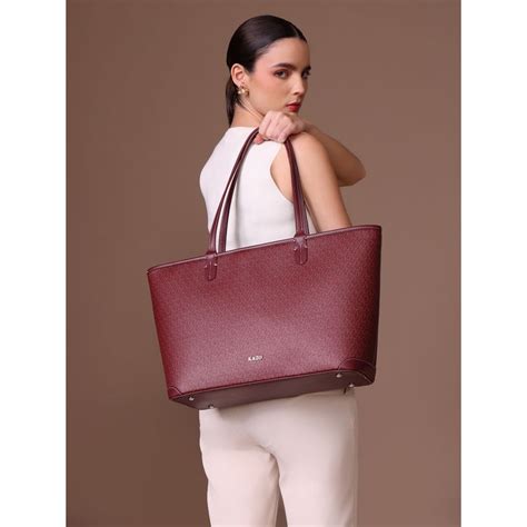 Buy Kazo Burgundy Marcelle Tote Bag (L) Online