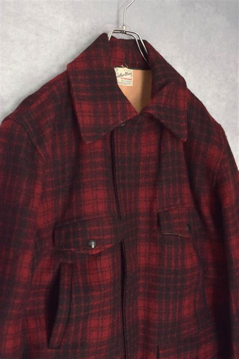 50s wool mackinaw jacket / size L | " YEAH " used clothing store