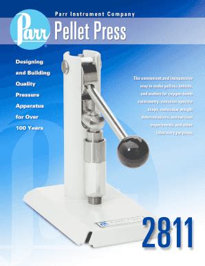 Fillable Online Burning samples in pellet form - Parr Instrument ...