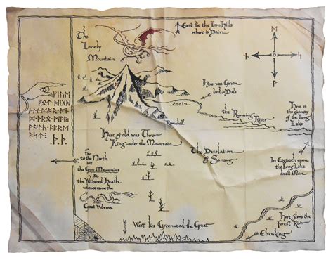 Thorin's Map the Hobbit PROP - Etsy Sweden