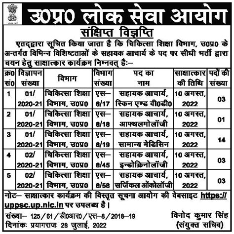 UPPSC Assistant Professor Recruitment 2022 for 24 Posts: Walk-In-Interview