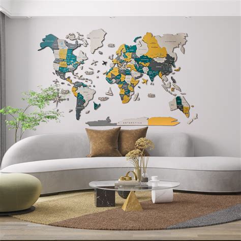 World Map Wall Art 的图像结果