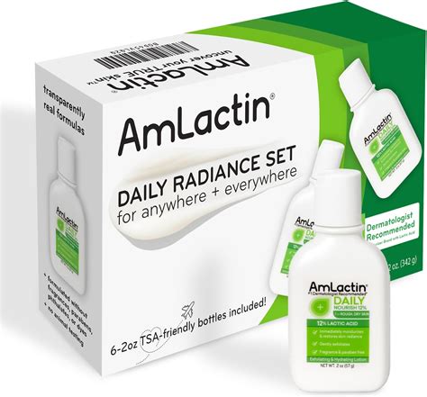 Amazon.com : AmLactin Daily Nourish 12% - 2oz Bottles (6 Pack) - Body Lotion With 12% Lactic ...