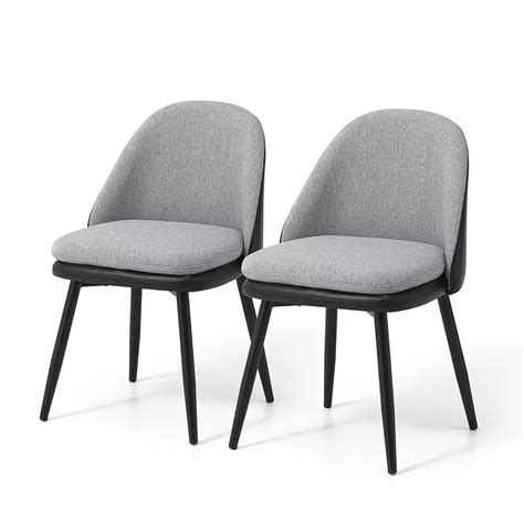 Glitzhome Set of 2 Modern Two-Tone Color Bar Stools