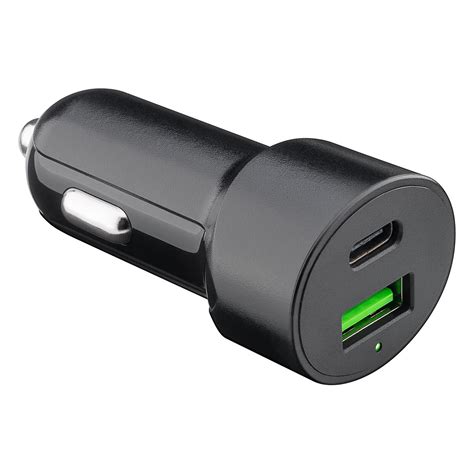 Goobay Car Charger USB-A/USB-C PD (48 W) to Cigarette Lighter (Black ...