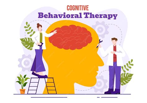 Premium Vector | CBT or Cognitive Behavioural Therapy Vector Illustration with Person Manage ...