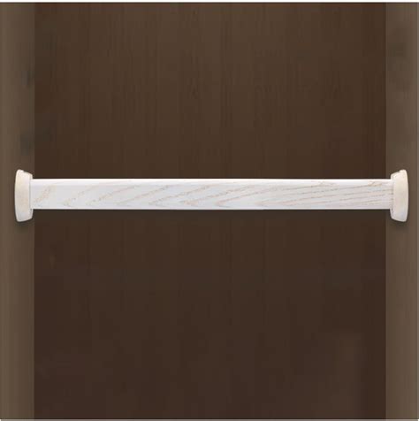 Solid Wood Closet Rod for Armoires and Wardrobes with Flange Sockets ...