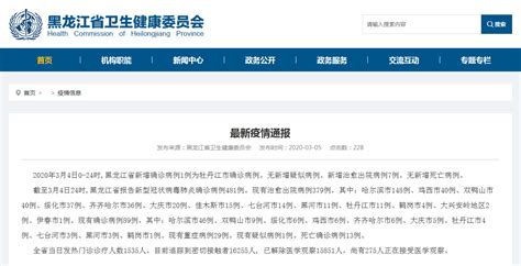 3月4日0-24时 黑龙江省新增确诊病例1例 为牡丹江市确诊病例