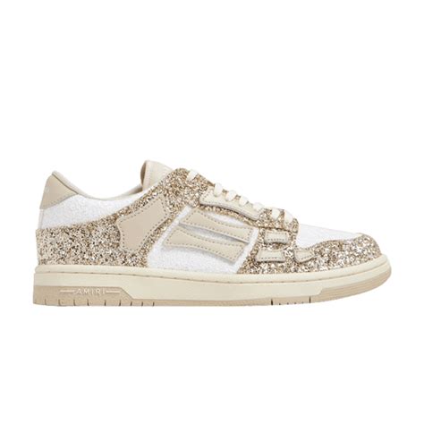 Amiri Wmns Skel Top Low 'gold Glitter' Price in India | Culture Circle