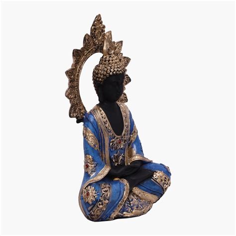 Buy VEDAS Mystical Indian Chakkra Polyresin Buddha Figurine - Large ...