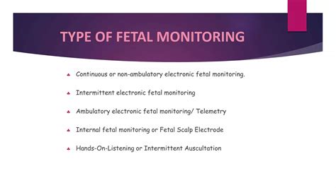 Types of Fetal monitoring | PPTX
