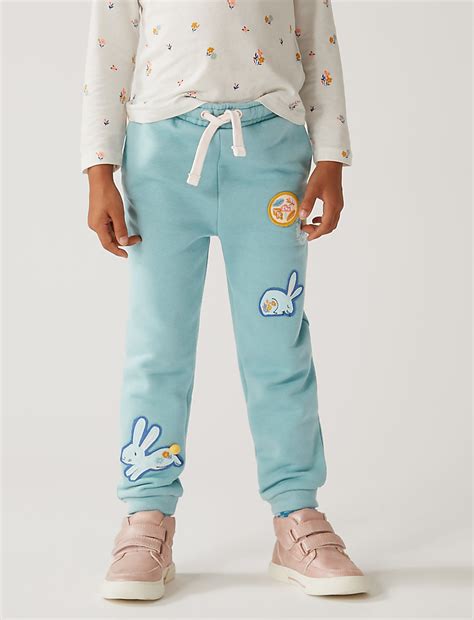 Buy Cotton Rich Bunny Joggers at Marks & Spencer