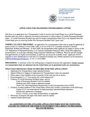 Transportation Letter Uscis - Fill Online, Printable, Fillable, Blank ...
