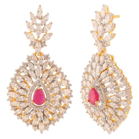 Buy Swasti Jewels American Diamond CZ Zircon Fashion Jewellery Set ...