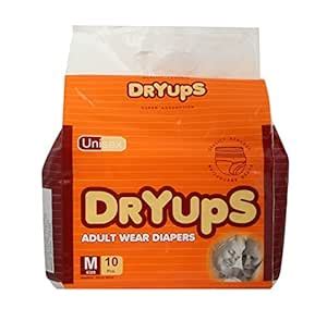 HYGIENIC Dryup Adult Diapers Pullups/Pants, Medium, 65-95cm (10 Pieces ...