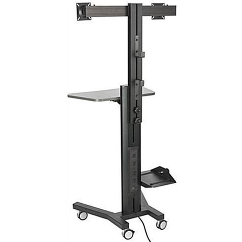 Dual Computer Mobile Cart (MCT09-b) - Rife Technologies