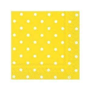 Party-Anthem Yellow Polka Paper Napkin - 2 Ply Party Decoration Items ...