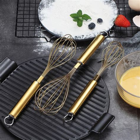 US$ 20.99 - 3 Pack Stainless Steel Whisks 8 +10 +12 Inches , Wire Whisk ...