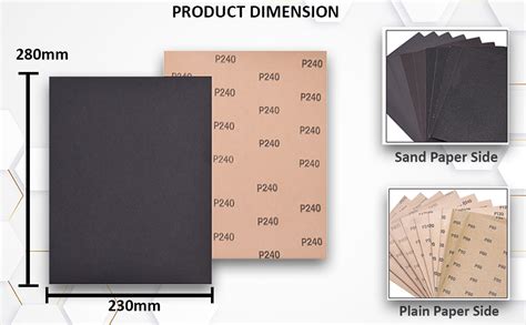 Harden 10 Sheets Abrasive Silicon Carbide Sand Paper Wet/Dry Waterproof ...