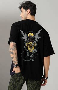 Comic Street Printed Men Crew Neck Black T-Shirt - Buy Comic Street ...