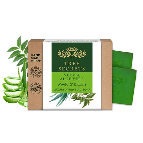 Buy Tree Secrets Luxury Ayurvedic Handmade Soap Neem & Aloevara - 125g ...