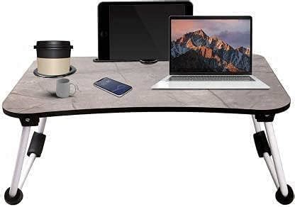 PRIVILON GLOBALL Foldable Wooden Laptop Bed Tray Table, Multifunction ...