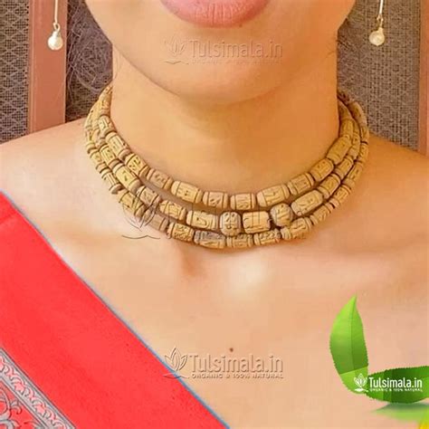 Original Tulsi Kanthi Mala Shri Radha Name Design Tulsi Beads 3 Round ...