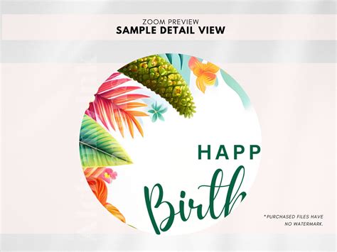 Happy Birthday Card Printable - Hawaiian Tropical Birthday Greeting ...