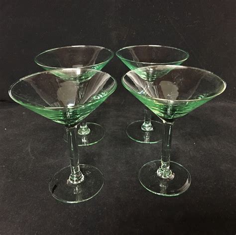Vintage Green Martini Glasses at Trevor Roy blog
