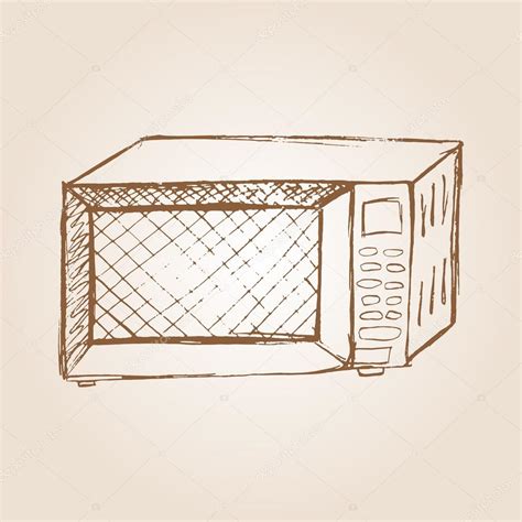 Microwave Oven Drawing at GetDrawings | Free download