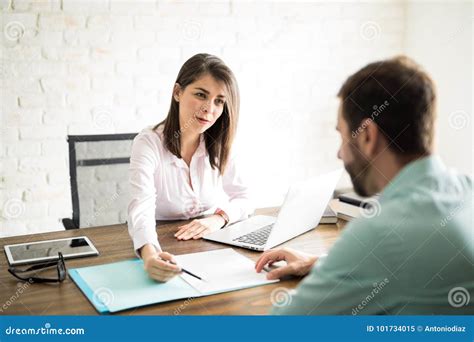 Woman Sealing a Deal with Client Stock Image - Image of firm, latin ...