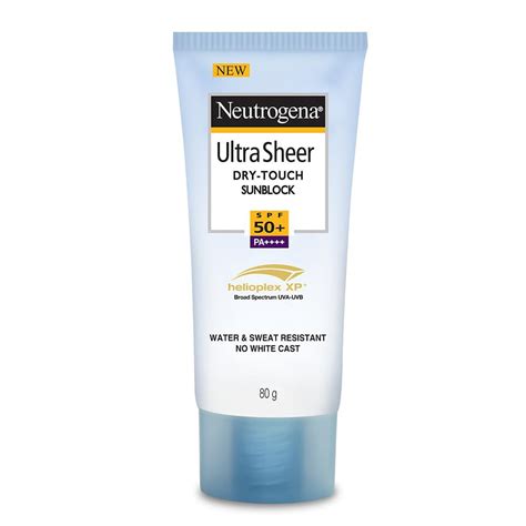 Neutrogena Ultra Sheer Sunscreen SPF 50+ | Broad Spectrum UVA/UVB ...