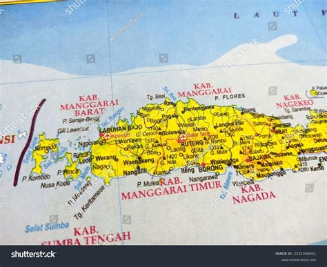 Map Labuan Bajo Surrounding Regions Flores Stock Photo 2531058051 | Shutterstock